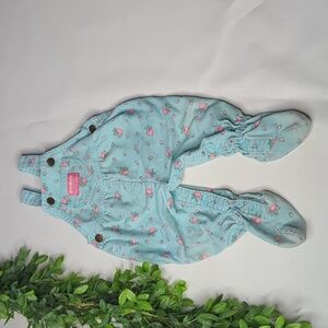 Vintage OshKosh floral overalls 6-9 months USA made
